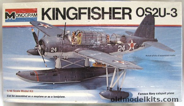 Monogram 1/48 OS2U-3 Kingfisher US Navy - White Box Issue - (OS2U3), 6834 plastic model kit